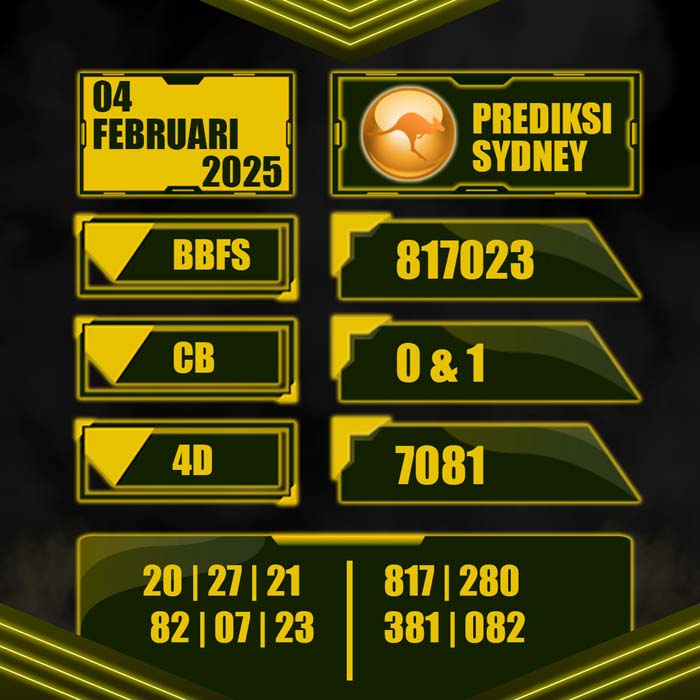 PREDIKSI TOTO SYDNEY