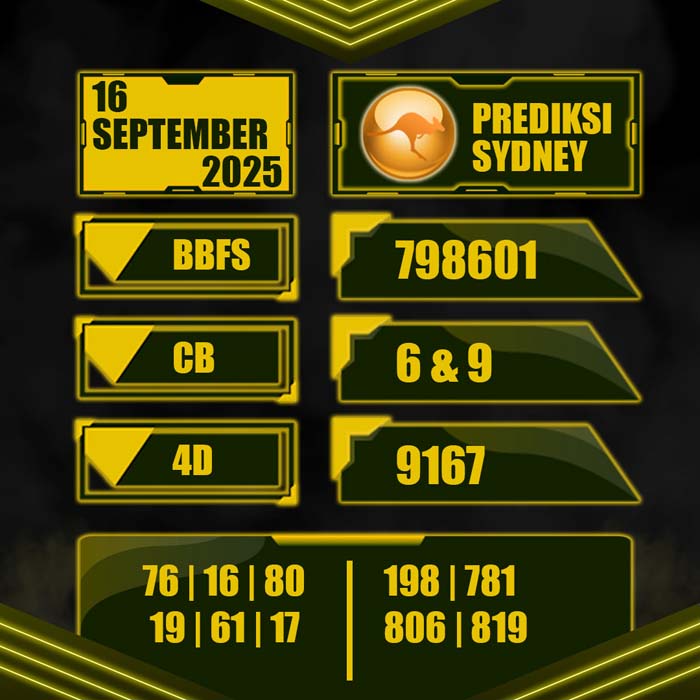 PREDIKSI TOTO SYDNEY