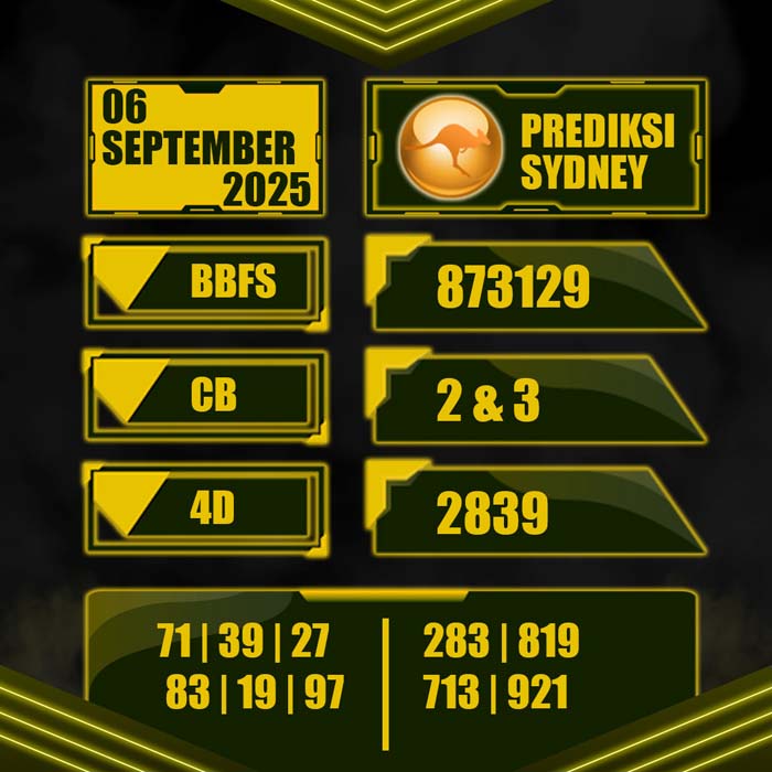 PREDIKSI TOTO SYDNEY