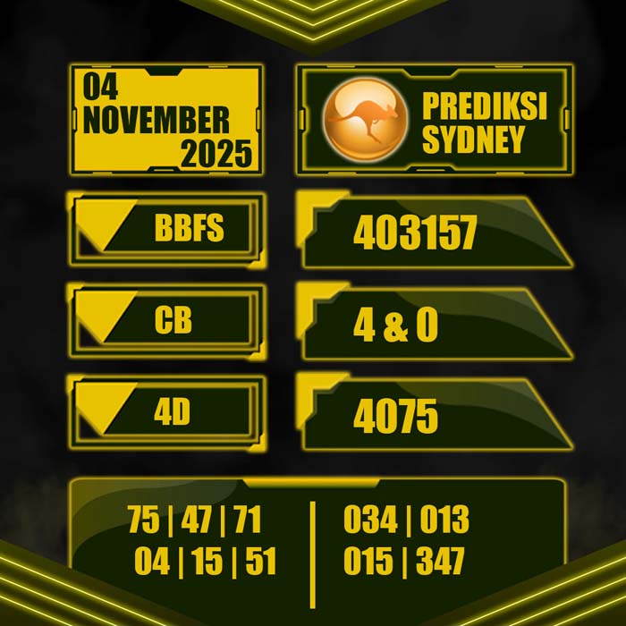 PREDIKSI TOTO SYDNEY