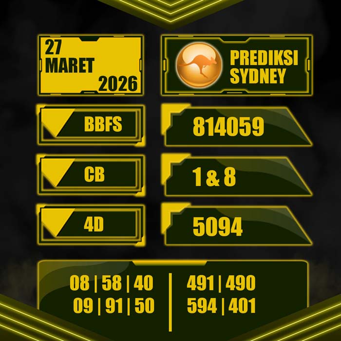 PREDIKSI TOTO SYDNEY